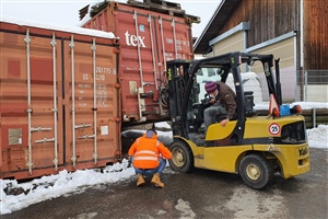 Januar 2021: Taugt der für den Versand vorgesehene Container noch? Die Zertifizierung verläuft erfolgreich.