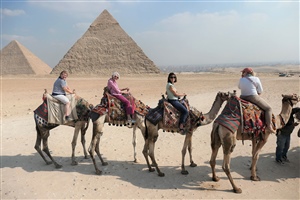 Die Pyramiden von Gizeh gelten als eines der sieben Weltwunder der Antike.